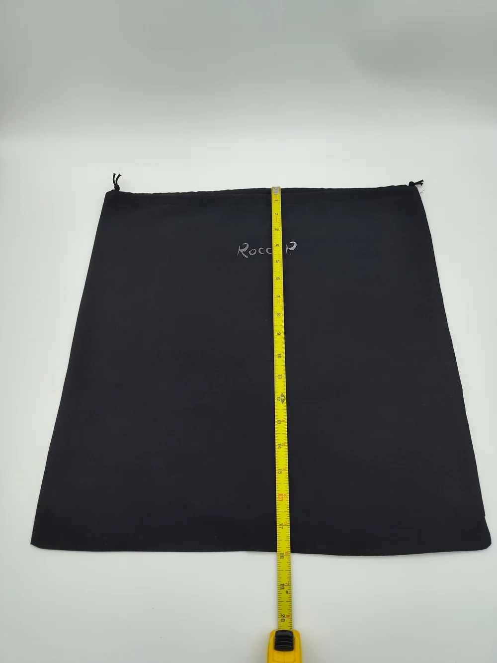ROCCO P Dust Bag 18x17.5 Black Drawstring Storage Shoe Travel Organizer EUC